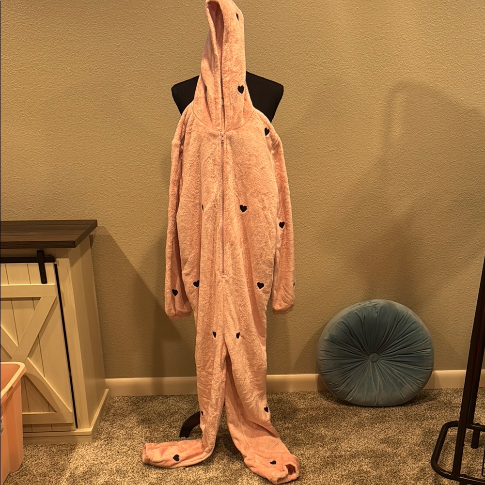 Pink Victoria’s Secret Heart Onesie Pajamas